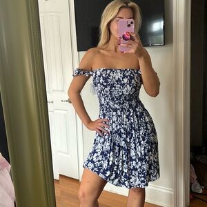 Tropical floral print dress, new tags, size medium